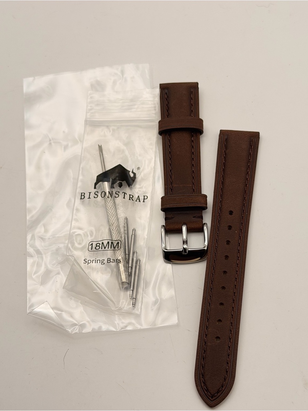 Bisonstrap Brown 18mm New Leather Band
